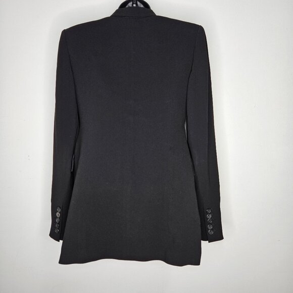 Aritzia Babaton 1-01 Sonia Double Breasted Blazer Jacket Sz 2 Black Corporate - Picture 5 of 12